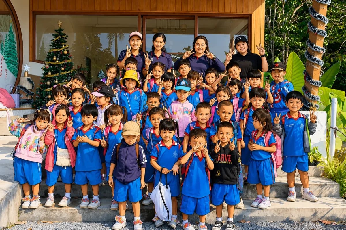School group visit at Into the Woods